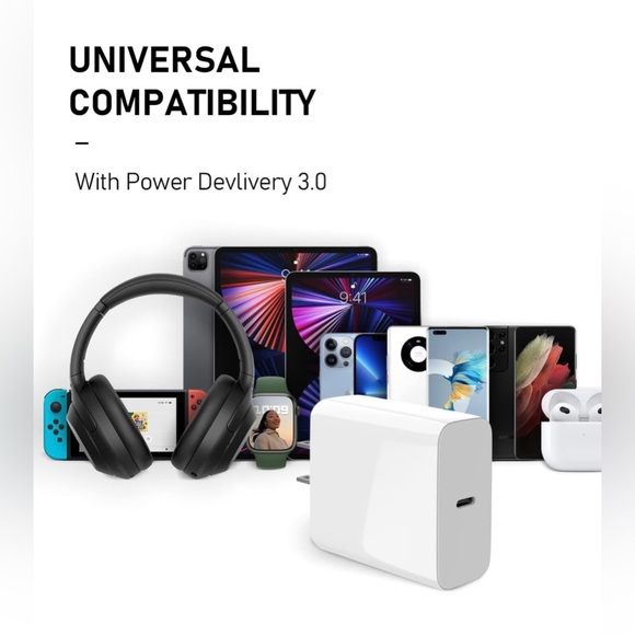 USB C Wall Charger 25W, Type C Fast Charger Block,PD 3.0 Port Power Adapter for - Picture 7 of 8